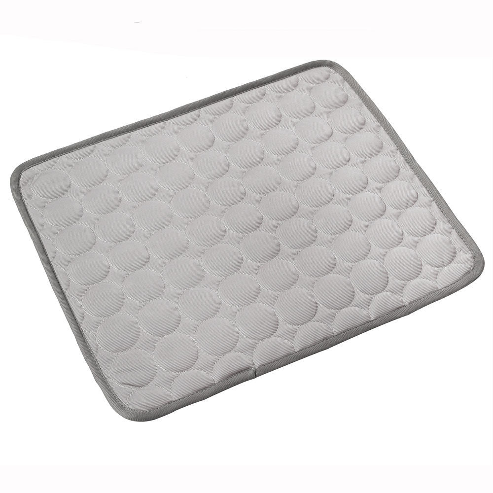 Gray textured Self-Cooling Pet Pad on a white background