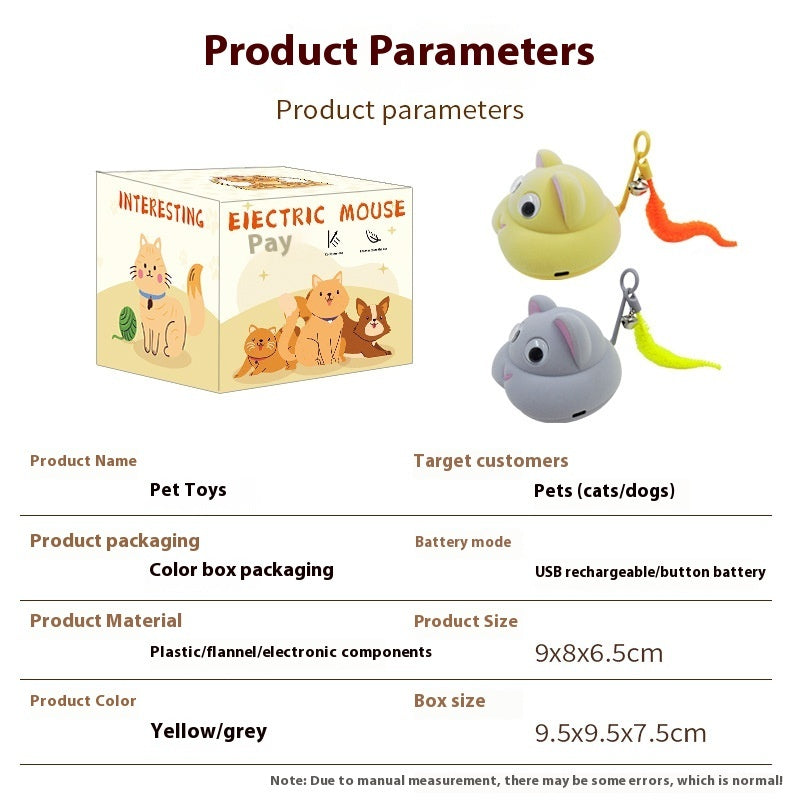 Product parameters table for pet toys with images of the toys and packaging.