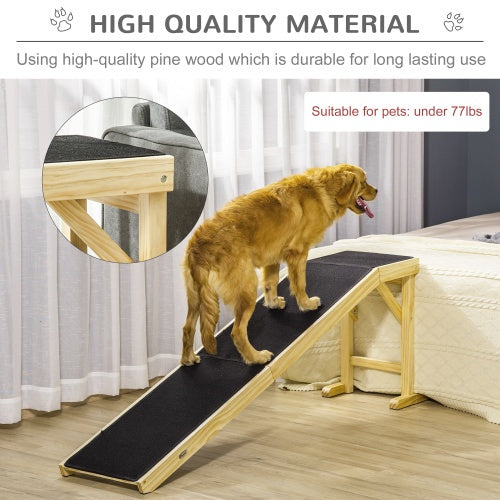 Wooden dog ladder from high quality material, suitable for pets under 77 lbs.