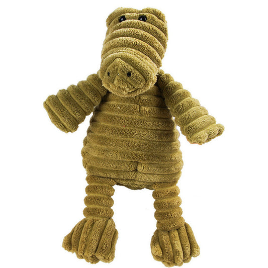 Toy with a crocodile design on a white background